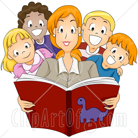 clipart cartoon children. Cartoon+children+reading+